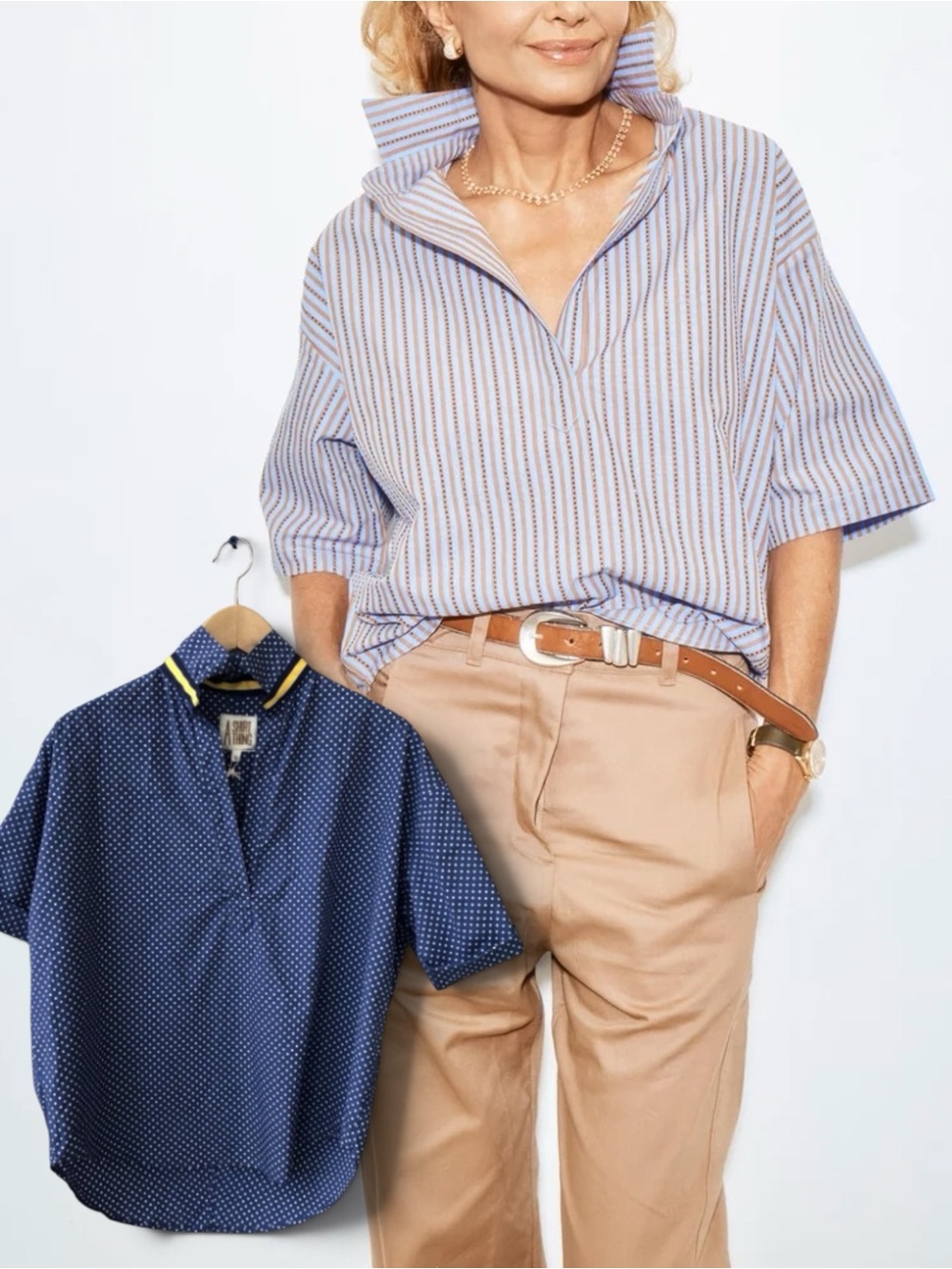 A Shirt Thing Delilah Polka Dot Top